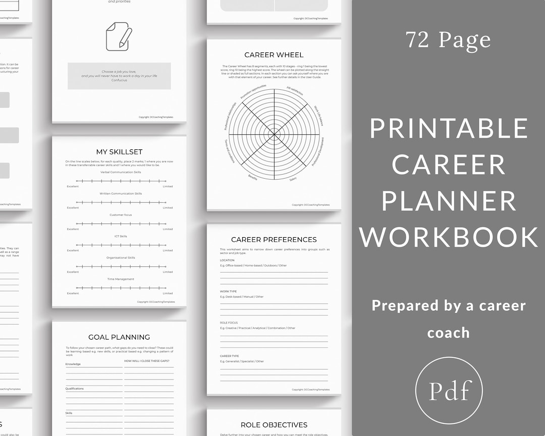Career Plan.pdf Printable Career Plan Workbook, Career Plan Printable, Career Planning ...