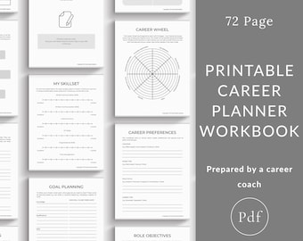 Wydrukowany Plan Kariery Ćwiczenie, Plan Kariery do druku, Narzędzia do Planowania Kariery, Coaching Kariery do druku pdf, Zestaw Narzędzi Kariery, Zmiana Kariery