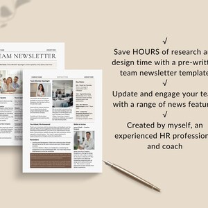 Team Newsletter Template Canva, Office News Letter, Staff Morale ...