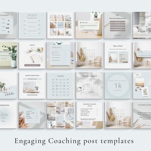 Career Coach Instagram Templates, Canva Social Media Kit Coaching, New Post, Square and Story