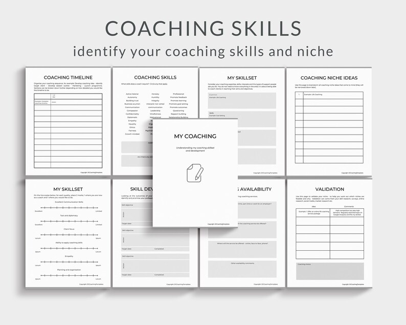 Coaching Planner, Coaching Business Planner Template Canva, life coach planner, coaching toolkit, coaching workbook, business coach planner