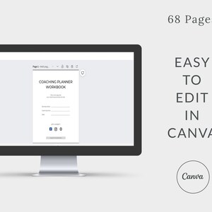 Coaching Planner, Coaching Business Planner Template Canva, life coach planner, coaching toolkit, coaching workbook, business coach planner