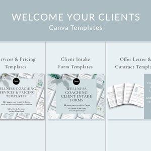 Wellness Business Toolkit, Wellness Canva Templates, Wellness Coach ...