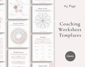 Life Coaching Worksheets, Canva Templates for coaches (US Letter & A4) (Digital Download)