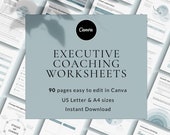 Executive Coaching Templates, Canva Templates, Leadership Coaching Workbook, Business Management Toolkit