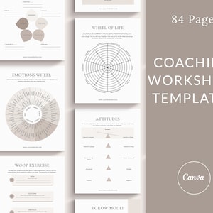 Coachingwerkblad Canva-sjablonen, Coaching-werkboek, Canva Coaching-sjablonen, Coachingtools, Coachingmodel Oefening Coachingbronnen