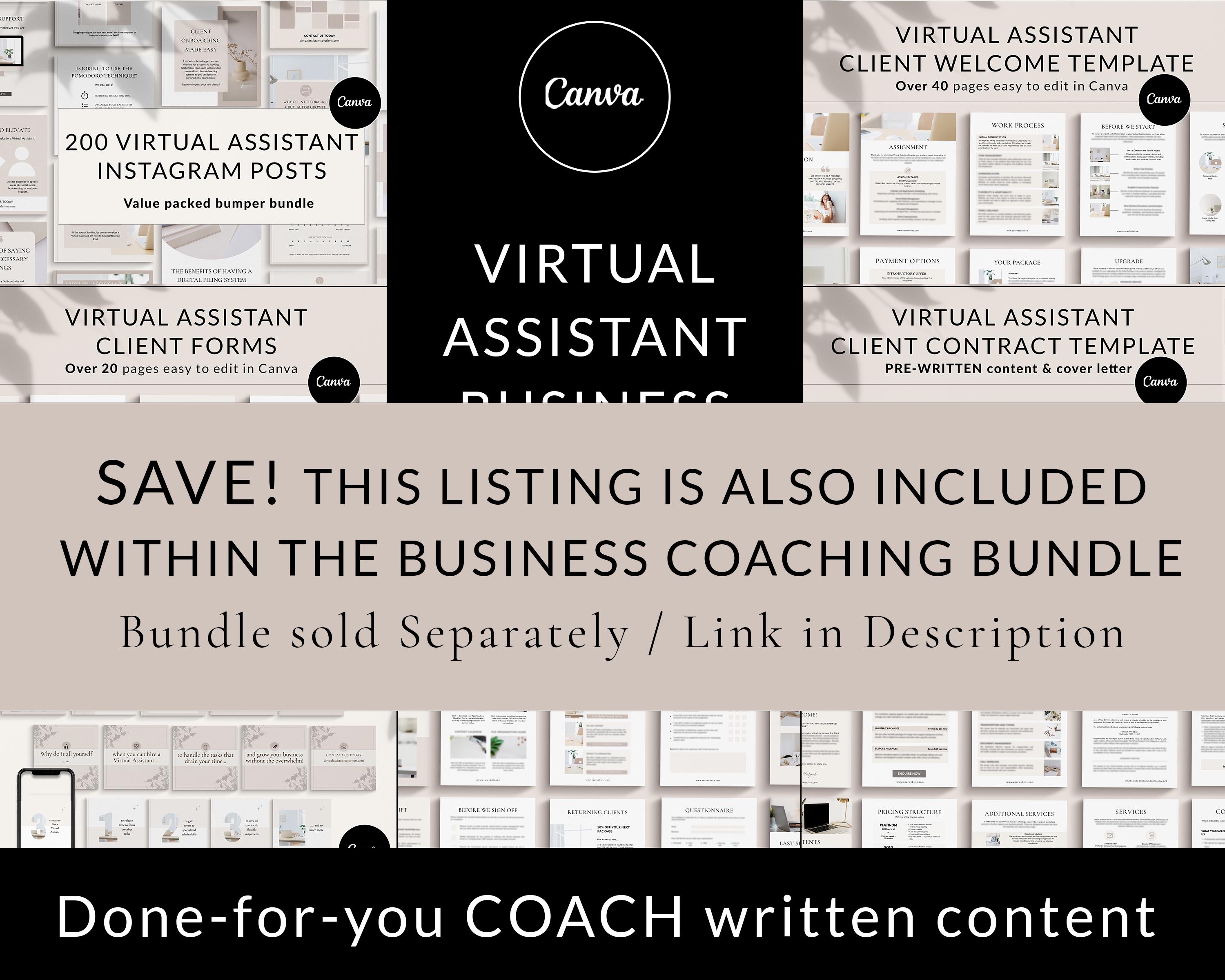 Virtual Assistant Forms Templates, Virtual Assistant Business Forms ...
