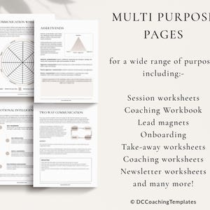 Communication Skills Worksheets, Canva Templates, Therapy Tools, Communication Coach, Communication Worksheets, Communication Exercises