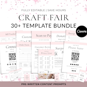 Craft Show Templates Canva, Business Signs, Sales Trackers, Marketing Tools, Farmers Market, Vendor Fair