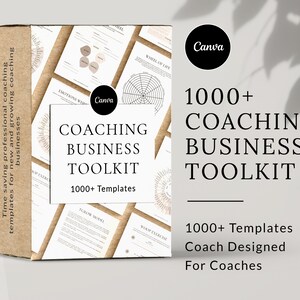 Coaching Business Template Bundle Canva Template Coaching, Coaching Business Startup, Coaching Templates, Life Coach Business Canva