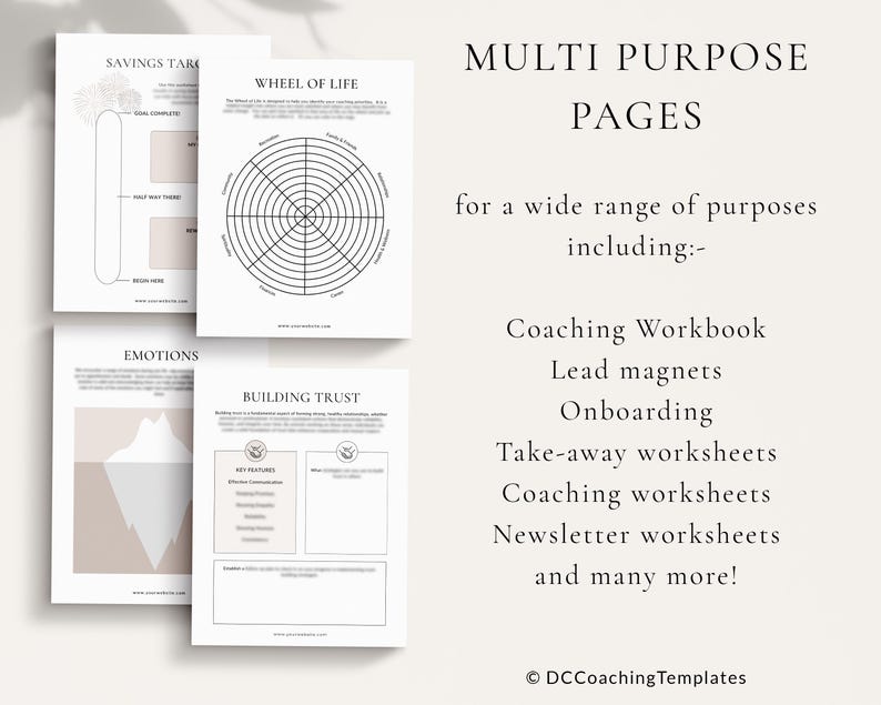 Life Coach Worksheet Templates Bundle, Lifestyle Coach Toolkit, Canva ...