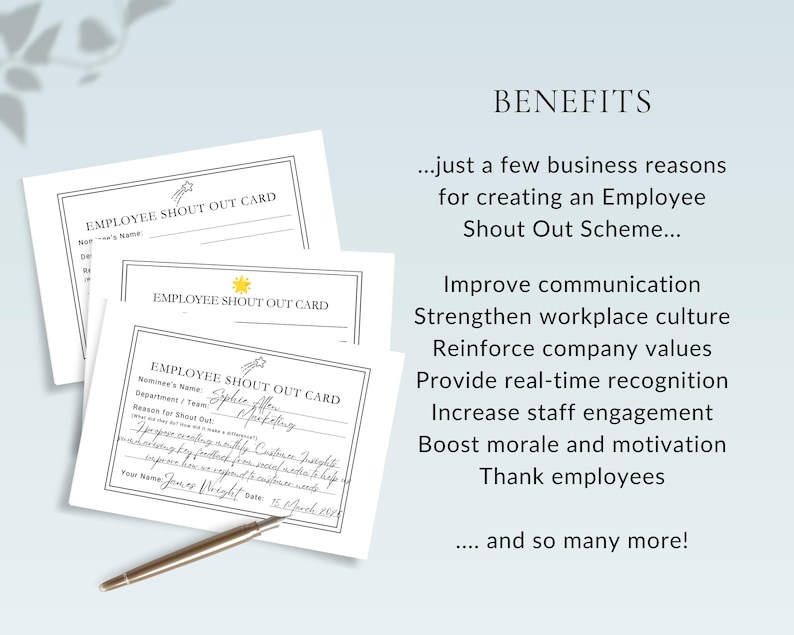 Shout Out Program Employee Shout Out Card Templates Word & Google Docs, Staff ...