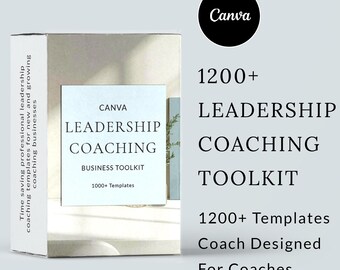 Leadership Coach Templates Bundle Canva, Business Coaching Management Worksheets