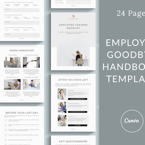 Employee Offboarding Packet, Employee Offboarding Checklist Template, Leaver Exit Questionnaire Template Canva, Small Business Resources HR