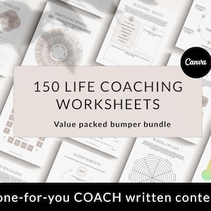Life Coaching Workbook Canva Templates, Coaching Tools, Coaching Templates Bundle, Coaching Worksheets, Life Coach Toolkit, Coaching Ebook