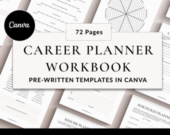 Career Coaching Workbook, Canva Templates, Career Planner, Life Coach Tools Professional Development Path