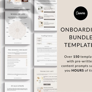 Client Onboarding Templates for Coaches, Coaching Templates, Client Welcome Packet, Client Forms, Canva Template, New Client Questionnaire