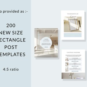 Career Coach Instagram Templates, Canva Social Media Kit Coaching, New Post, Square and Story