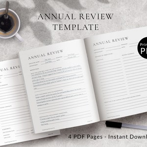Annual Review Template, Performance Review Template, Human Resources Template, PDF, Annual performance review, Employee Review form
