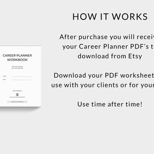 Printable Career Plan Workbook, Career Plan printable, Career Planning tools, Career Coaching printable pdf, Career Toolkit, Career Change