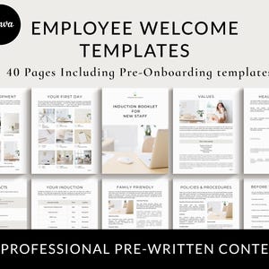 Employee Handbook Template, Employee Onboarding Templates, Employee Welcome Pack, New Hire HR Manual, Training Manual Template, HR Templates