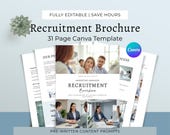 Recruitment Brochure Template Canva, Candidate Information Pack, Human Resources Marketing Tools, Hiring Guide