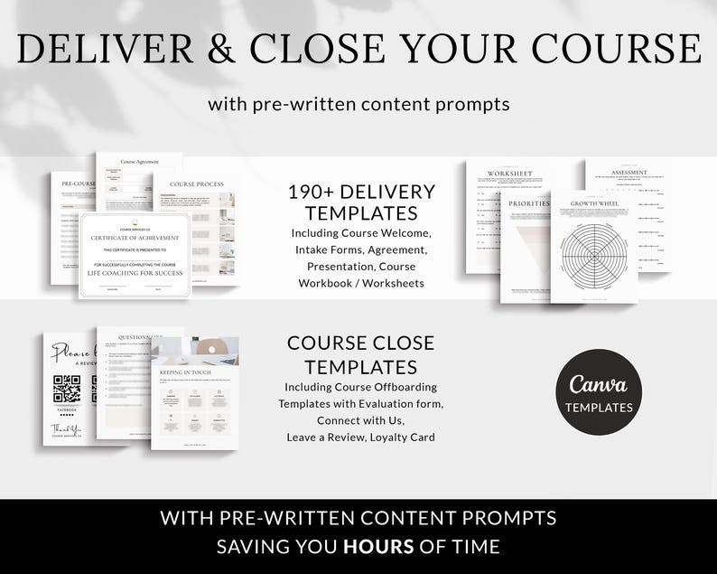 1100+ Course Creator Canva Templates, Course Launch Kit - Etsy