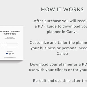 Coaching Planner, Coaching Business Planner Template Canva, life coach planner, coaching toolkit, coaching workbook, business coach planner
