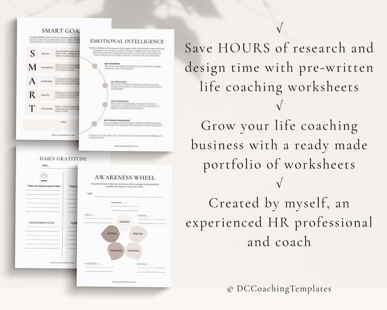 300 Coaching Worksheet Bundle, Life Coach Canva Templates (digital ...