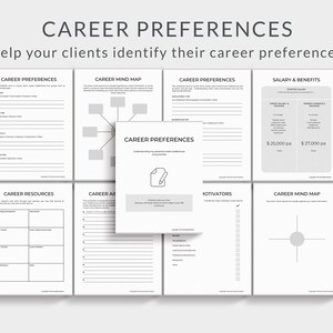 Printable Career Plan Workbook, Career Plan printable, Career Planning tools, Career Coaching printable pdf, Career Toolkit, Career Change