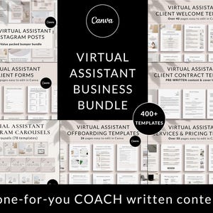 Virtual Assistant Templates, Virtual Assistant Bundle, Virtual Assistant Social Media, Canva Templates, Content Ideas Instagram Posts VA