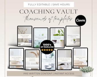 Canva Coaching Template Vault, Coach Business Tools