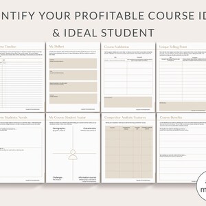 Online Course Planner, Course Creator Planner, Course Planner Workbook ...