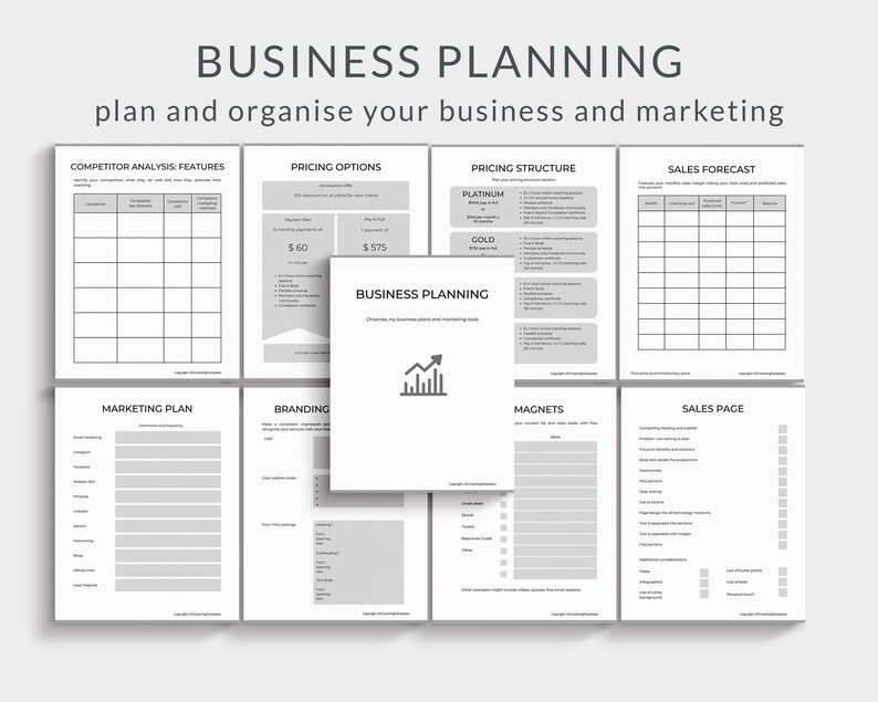 Coaching Planner, Coaching Business Planner Template Canva, life coach planner, coaching toolkit, coaching workbook, business coach planner