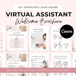 Virtual Assistant Client Onboarding Templates Canva, Welcome Packet, Business Guide