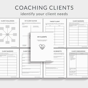 Coaching Planner, Coaching Business Planner Template Canva, life coach planner, coaching toolkit, coaching workbook, business coach planner