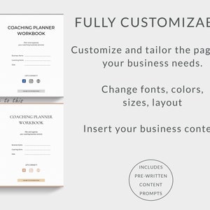 Coaching Planner, Coaching Business Planner Template Canva, life coach planner, coaching toolkit, coaching workbook, business coach planner