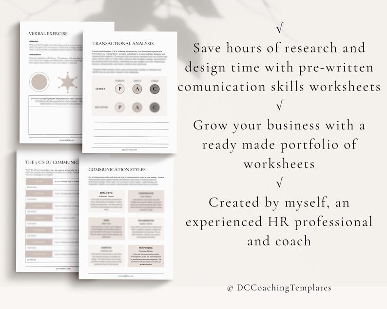 Communication Skills Worksheets, Canva Templates, Therapy Tools, Communication Coach, Communication Worksheets, Communication Exercises