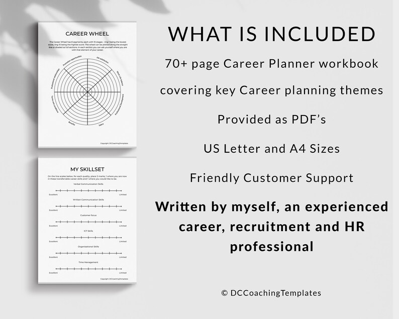 Printable Career Plan Workbook, Career Plan printable, Career Planning tools, Career Coaching printable pdf, Career Toolkit, Career Change