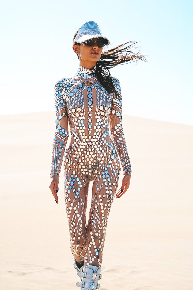 Mirror Jumpsuit / Dancer / Catsuit / Unitard / Sequin Jumpsuit Etsy