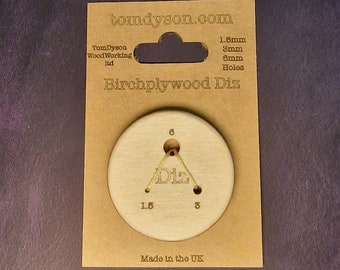 Premium Birch Plywood Diz - 3 Hole Design - Ideal Gift for Fiber Artists!