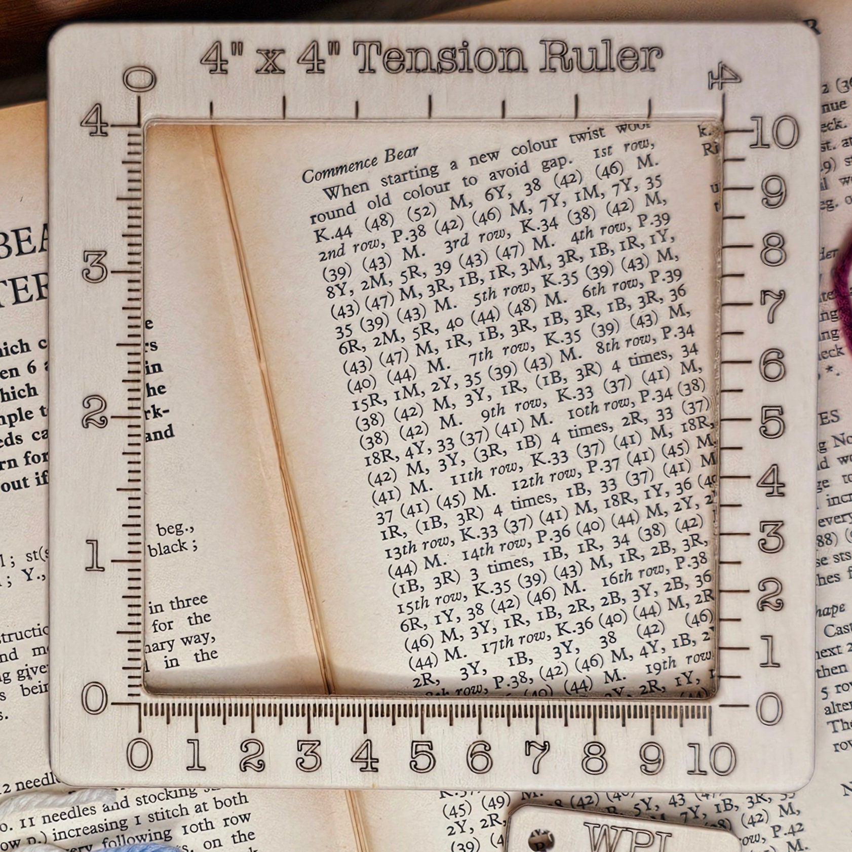 Birch Plywood Tension Ruler: 4 Inch Knitting Gauge - Etsy
