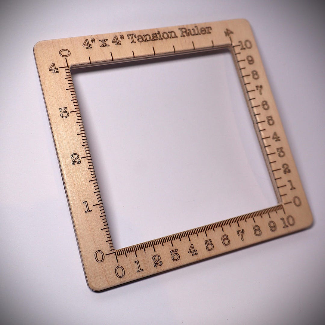 Birch Plywood Tension Ruler: 4 Inch Knitting Gauge - Etsy