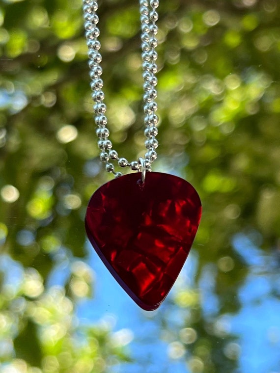 Eddie Munson Guitar Pick Necklace Etsy