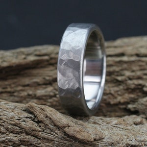 A4 Titanium ring light hammered