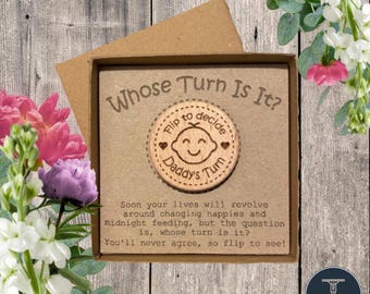 Baby Decision Coin / Best Baby Shower Gift / Novelty Gift / New Parent Gift / Wooden Decision Maker / New Baby Gift / XMAS Stocking Filler