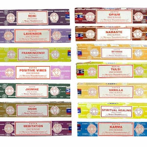 Incense Satya Sai Baba Agarbatti Offer 3 packs of 15 grams of your choice (about 36 sticks)
