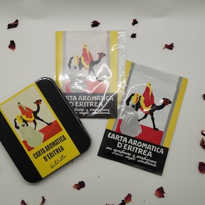 Bandes de papier aromatique érythréen pour fumigation ou pour armoires. Différents formats.