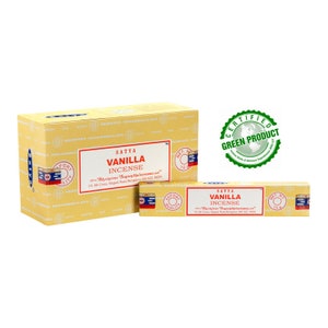 Incense Satya Sai Baba Nag Champa Vanilla Offer Box of 12 packs of 15 grams (about 144 sticks)