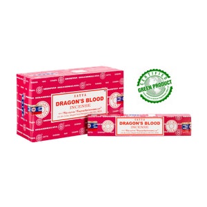 Satya Sai Baba Dragon&#39;s Blood Agarbatti Incense Offer Box of 12 packs of 15 grams (about 144 sticks)